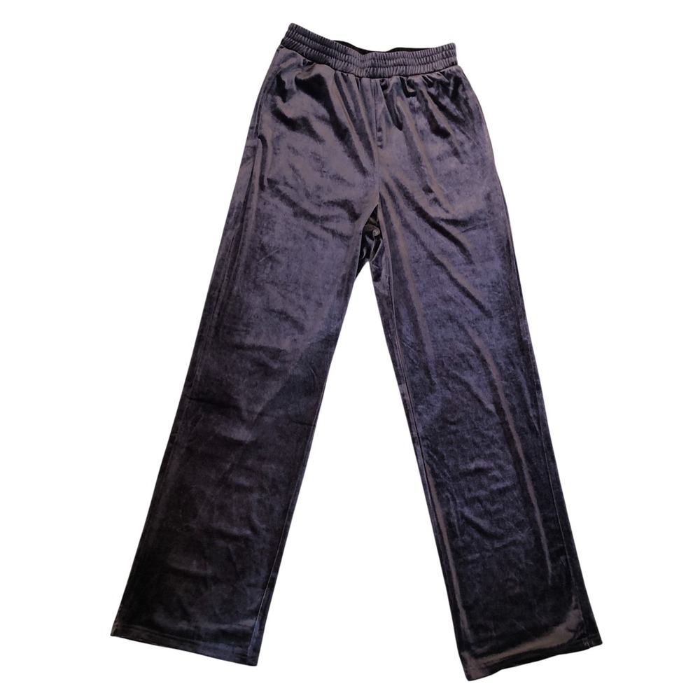 Urban Revivo Brown Velvet Wide Leg Elastic Waist Cozy Dressy Casual Pants Sz 4